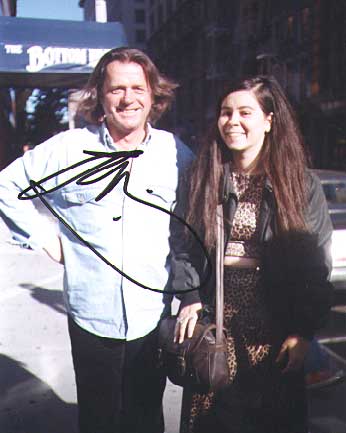 Autographed picture of Sharan with John Wetton